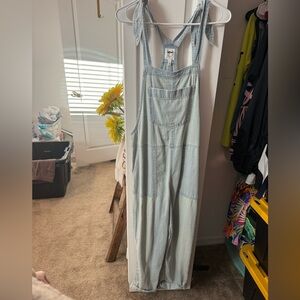 Aerie Light Blue Denim Overalls (New)